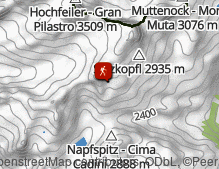 Karte: Wanderung vom Neves-Stausee zur Edelrauthütte