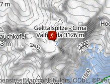 Karte: Wanderung von Antholz zur Rieserferner Hütte