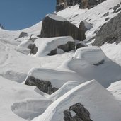 Dschneebedeckt Steine Winterlandschaft