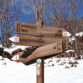 Wanderweg bei Ahornach Winter