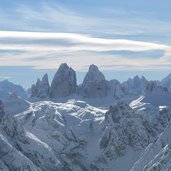 Dolomiti Ballonfestival tre cime inverno drei zinnen winter