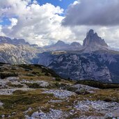 monte piana aussicht vom teil monte piano auf drei zinnen