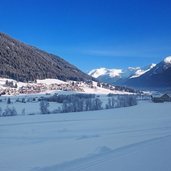 Langlaufen Gsiesertal sonne ueber pichl gsies