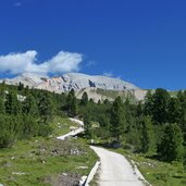 weg zur sennes huette dahinter seekofel