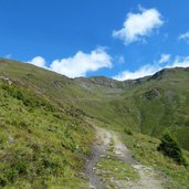 weg oberhalb von klammbachalm