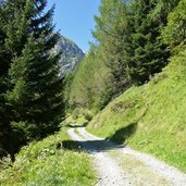 hinterbichl weg richtung wiesenkreuz dorfertal