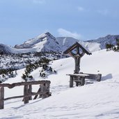 kreuz bei sennes huette winter