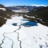 toblacher see drohne winter