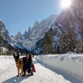 Val Fiscalina con Cima Una sullo sfondo fischleintal winter inverno mit einserkofel