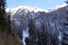 RS gsiesertal winterwald weg a bei pfoibach dahinter villgratner berge