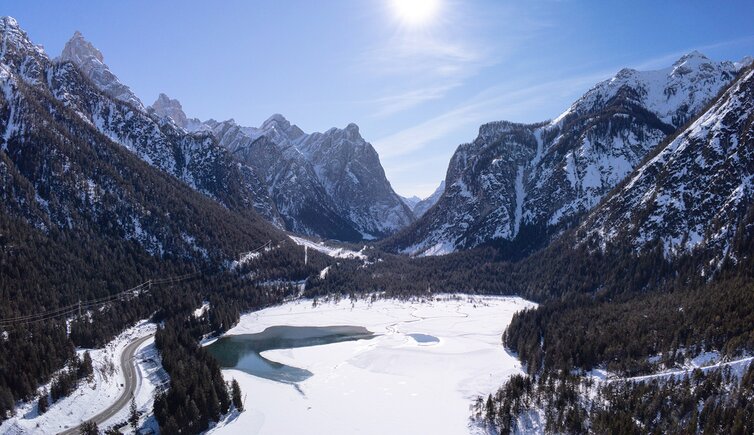 toblacher see drohne winter fr